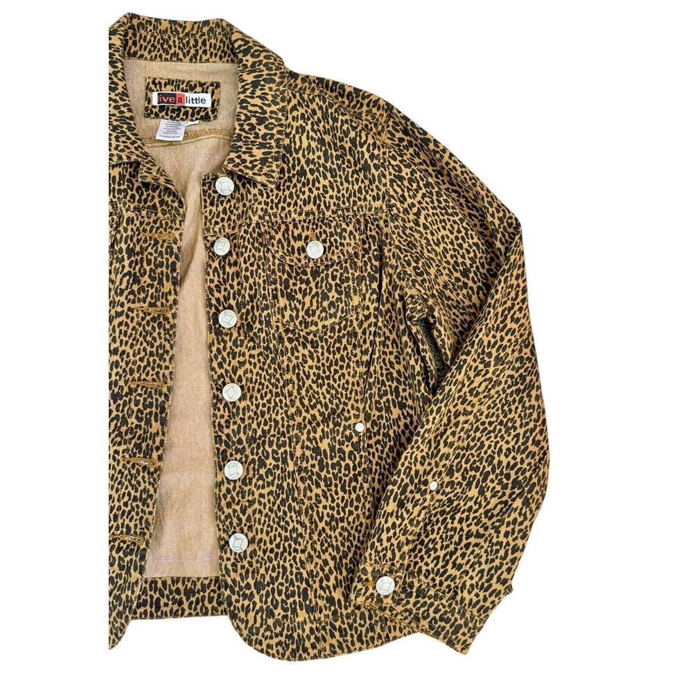 AEROSMITH Leopard Rhinestone Embellished Upcycled Retro Vintage Jacket Size XL - Picture 7 of 13